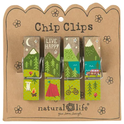Natural Life Happy Camper Wood Chip Clips, Set of 4 for only USD 14.95 | Hallmark