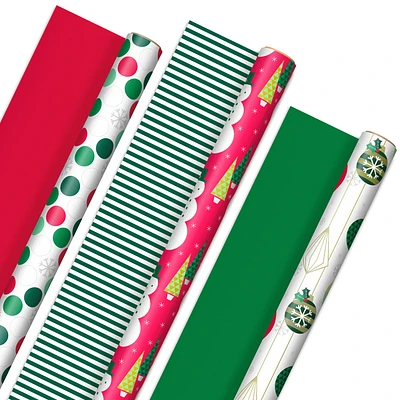 Mod Holiday 3-Pack Reversible Wrapping Paper Assortment, 120 sq. ft. for only USD 16.99 | Hallmark