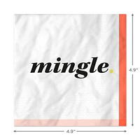 Black and White "Mingle" Cocktail Napkins, Set of 16 for only USD 4.49 | Hallmark