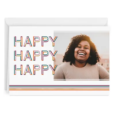 Happy Happy Happy Folded Photo Card for only USD 4.99 | Hallmark