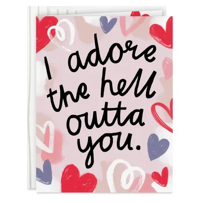 I Adore the Hell Outta You Funny Love Card for only USD 3.99 | Hallmark