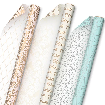 Pretty Pastels 3-Pack Reversible Wrapping Paper, 75 sq. ft. total for only USD 16.99 | Hallmark