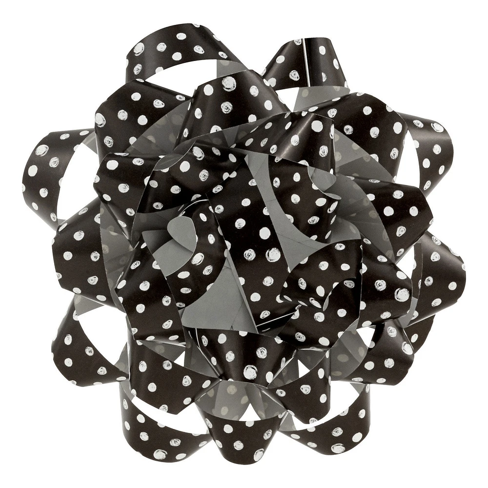 4.6" Black With Gray Dots Recyclable Gift Bow for only USD 1.99 | Hallmark