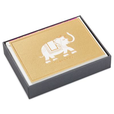 Embellished Elephant Blank Thank-You Notes, Box of 10