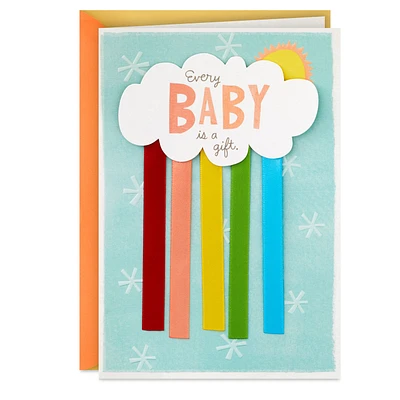 Sun and Cloud With Rainbow Streamers New Baby Card for only USD 6.59 | Hallmark