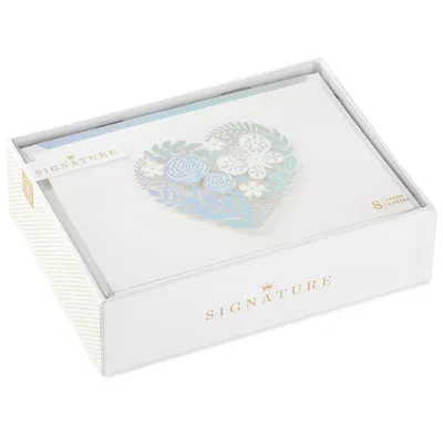 Floral Laser Foil Heart Blank Note Cards, Box of 8 for only USD 14.99 | Hallmark