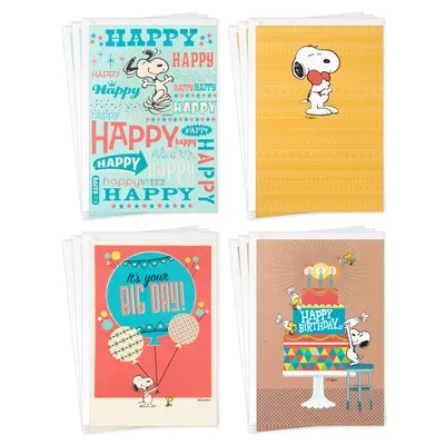 Peanuts® Snoopy Assorted Birthday Cards, Pack of 12 for only USD 7.99 | Hallmark
