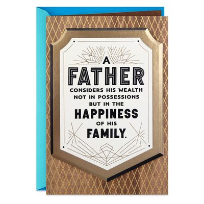 A Wealth of Happiness Love Card for Father for only USD 4.99 | Hallmark