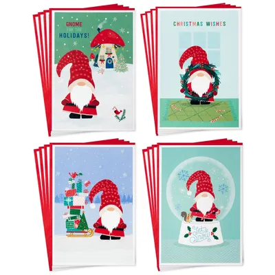 Gnome Holiday Fun Boxed Christmas Cards Assortment, Pack of 16 for only USD 9.99 | Hallmark