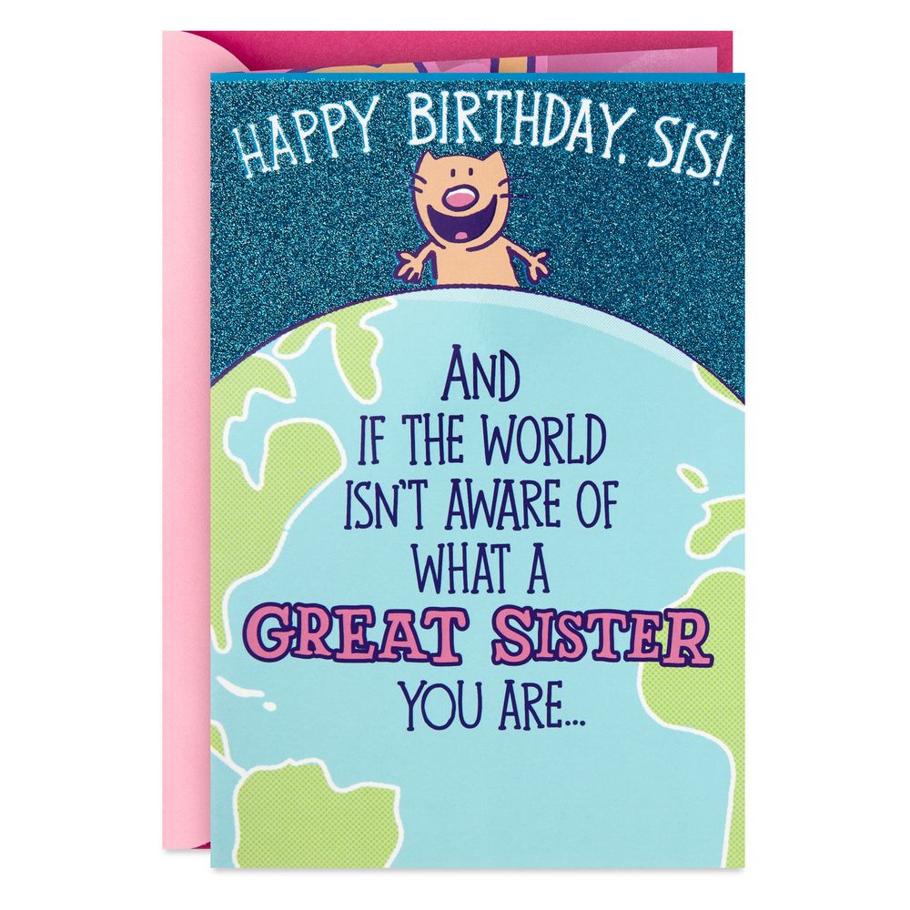 Hallmark I'm Telling Funny Pop-Up Birthday Card for Sister ...