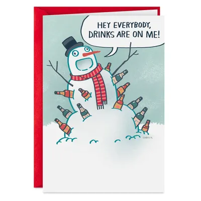 Beer Snowman Funny Holiday Card for only USD 3.69 | Hallmark