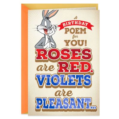 Looney Tunes™ Bugs Bunny Roses Are Red Birthday Card