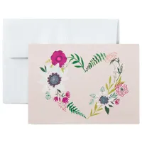 Floral Heart on Pink Blank Note Cards, Box of 10 for only USD 11.99 | Hallmark