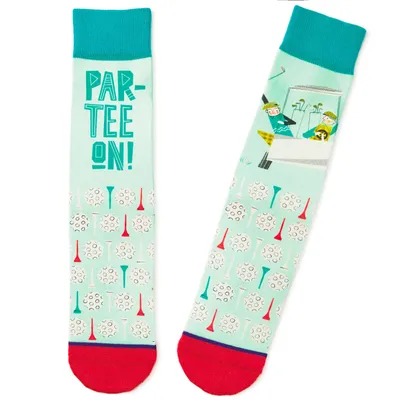 Par-tee On Golf Funny Crew Socks for only USD 12.99 | Hallmark