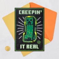 Minecraft Creepin' It Real Musical Birthday Card With Light for only USD 9.59 | Hallmark