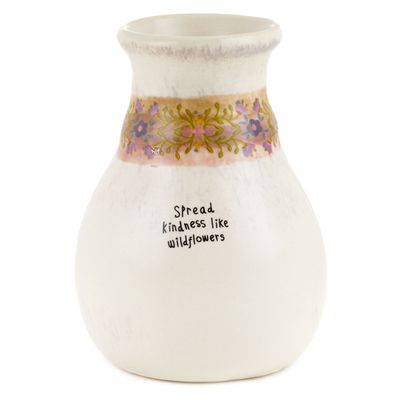 Natural Life Spread Kindness Small Ceramic Bud Vase