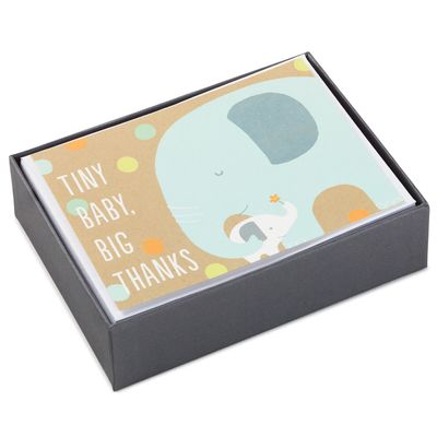 Mom and Baby Elephant Blank Thank-You Notes, Box of 20