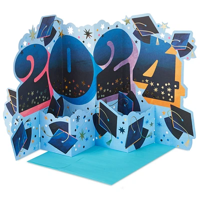 Jumbo Mortarboard Caps and Stars 3D Pop-Up 2024 Graduation Card for only USD 12.99 | Hallmark