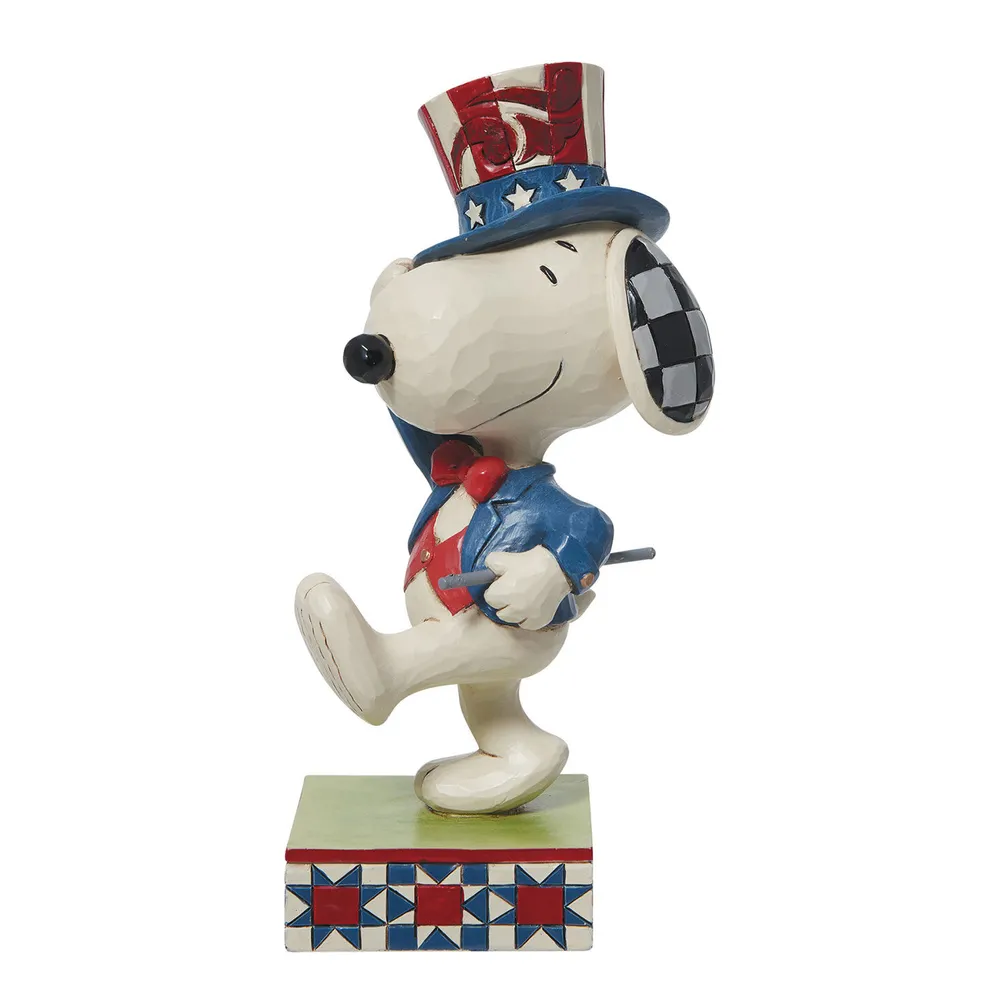 Jim Shore Peanuts Patriotic Snoopy Marching Figurine, 5.25" for only USD 59.99 | Hallmark