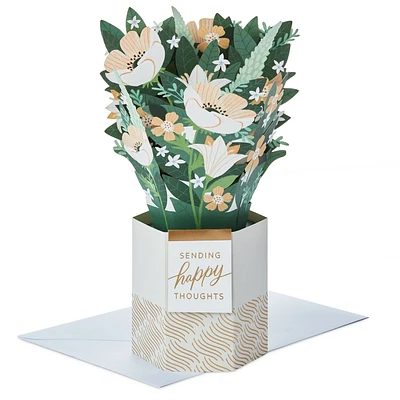 Happy Thoughts Flower Bouquet in Vase 3D Pop-Up Card for only USD 7.99 | Hallmark