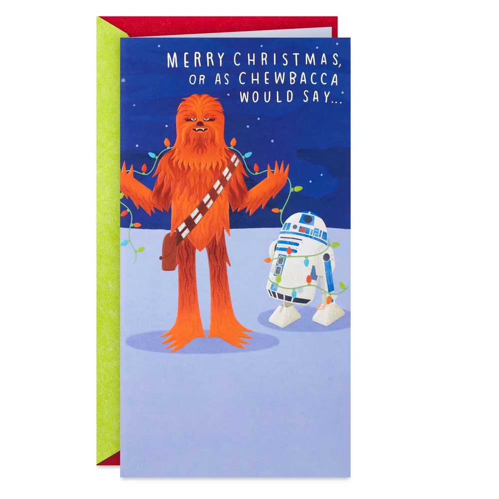 Star Wars™ Chewbacca™ and R2-D2™ Pop-Up Money Holder Christmas Card for only USD 5.59 | Hallmark