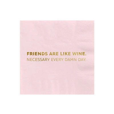 Soft Pink "Friends Are Like Wine" Cocktail Napkins, Set of 16 for only USD 4.49 | Hallmark