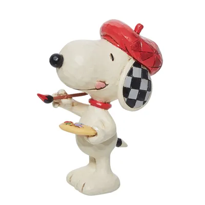 Jim Shore Peanuts Mini Snoopy Artist Figurine, 3.25" for only USD 29.99 | Hallmark