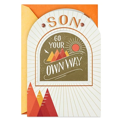 Proud of How You Find Your Own Path Birthday Card for Son With Decal for only USD 7.99 | Hallmark