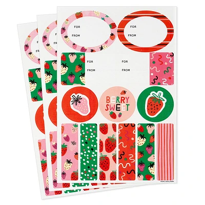 Strawberry-Scented Colorful Gift Tags and Stickers, 3 sheets for only USD 3.99 | Hallmark
