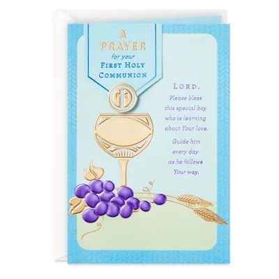 Gold Chalice Religious First Communion Card for Boy for only USD 4.59 | Hallmark
