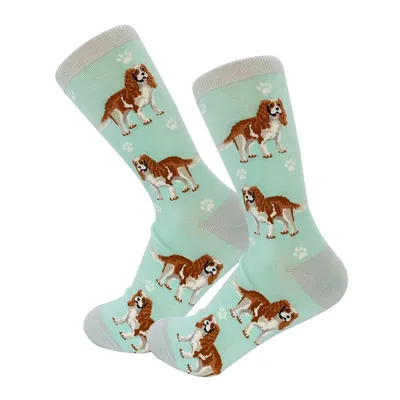 E&S Pets Cavalier King Charles Spaniel Novelty Crew Socks for only USD 11.99 | Hallmark
