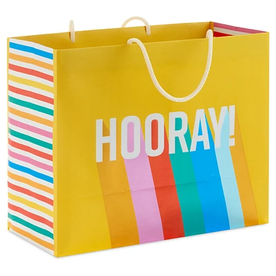 7.7" Hooray on Yellow Medium Horizontal Gift Bag for only USD 4.49 | Hallmark