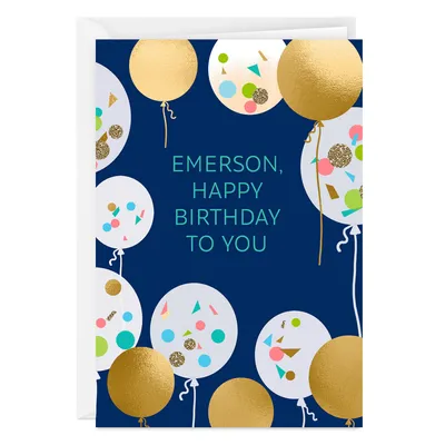 Personalized Confetti Balloons Celebration Card for only USD 4.99 | Hallmark