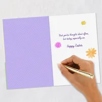 Bunny Holding Flower Bouquet Thinking of You Easter Card for only USD 2.00 | Hallmark