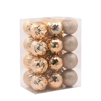 24-Piece Rose Gold Shatterproof Christmas Ornaments Set for only USD 7.49 | Hallmark