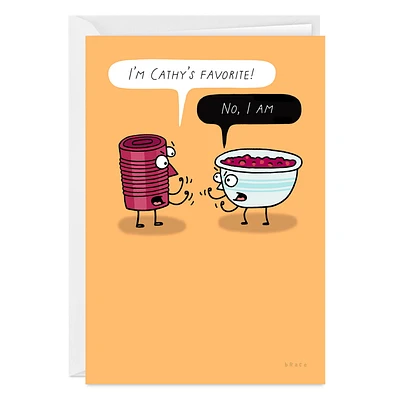 Cranberry Sauce Funny Custom Thanksgiving Card for only USD 4.99 | Hallmark