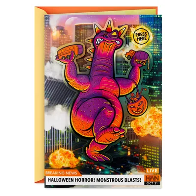Farting Monster Funny Halloween Card With Sound and Motion for only USD 8.99 | Hallmark