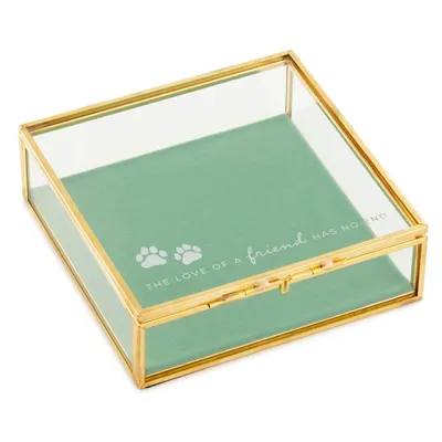 The Love of a Friend Glass Pet Memory Box, 5x5 for only USD 16.99 | Hallmark