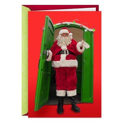 Santa in Outhouse Funny Christmas Card for only USD 3.99 | Hallmark