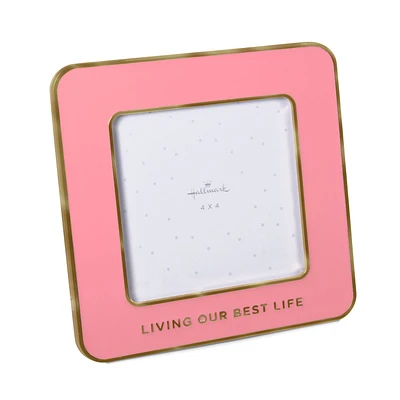 Living Our Best Life Pink Enamel Picture Frame, 4x4 for only USD 18.99 | Hallmark