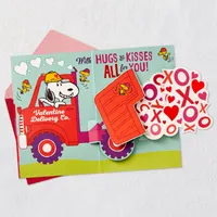 Peanuts® Snoopy and Woodstock Hugs and Kisses Funny Pop-Up Valentine's Day Card for only USD 6.99 | Hallmark