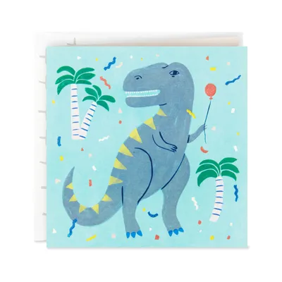 T-Rex With Balloon Yay for Existing Funny Birthday Card for only USD 3.59 | Hallmark