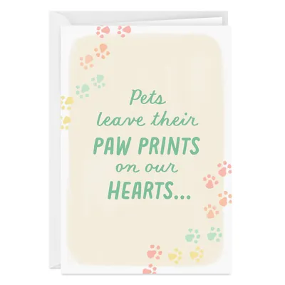 Beloved Paw Prints Folded Pet Sympathy Photo Card for only USD 4.99 | Hallmark