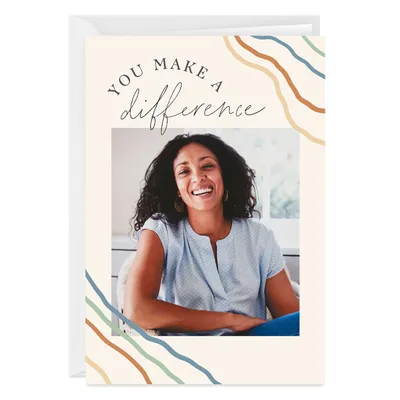 Personalized You Make a Difference Photo Card for only USD 4.99 | Hallmark