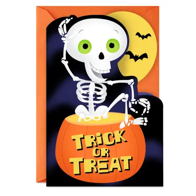 Trick or Treat Skeleton Halloween Card for only USD 0.99 | Hallmark