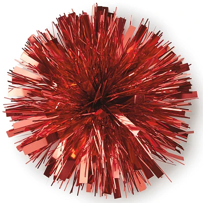 Red Metallic Pom Pom Gift Bow, 7" for only USD 4.99 | Hallmark