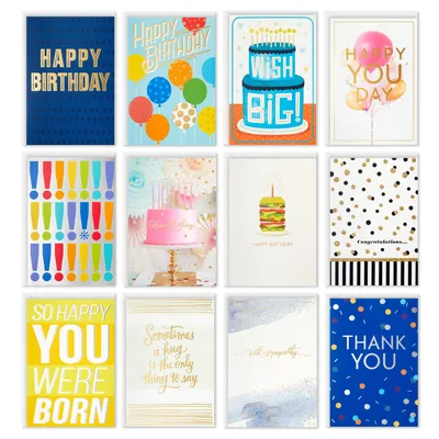 Colorful Classic Boxed All-Occasion Cards Assortment, Pack of 12 for only USD 13.99 | Hallmark