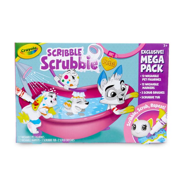 Crayola Scribble Scrubbie Peculiar Pets, Pet Care Toy, Includes Working Tub  & Washable Markers, Gifts for Kids, Ages 3+ 