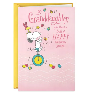 Peanuts® Snoopy Trail of Happiness Easter Card for Granddaughter for only USD 2.00 | Hallmark