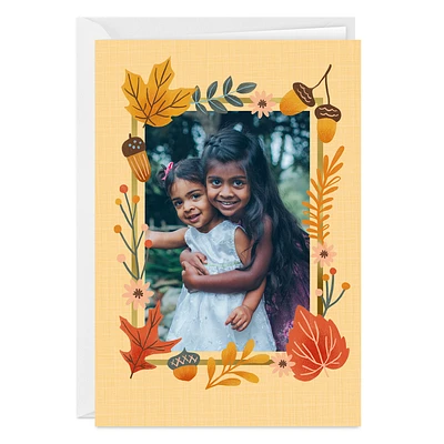 Fall Leaves Frame Custom Thanksgiving Card for only USD 4.99 | Hallmark